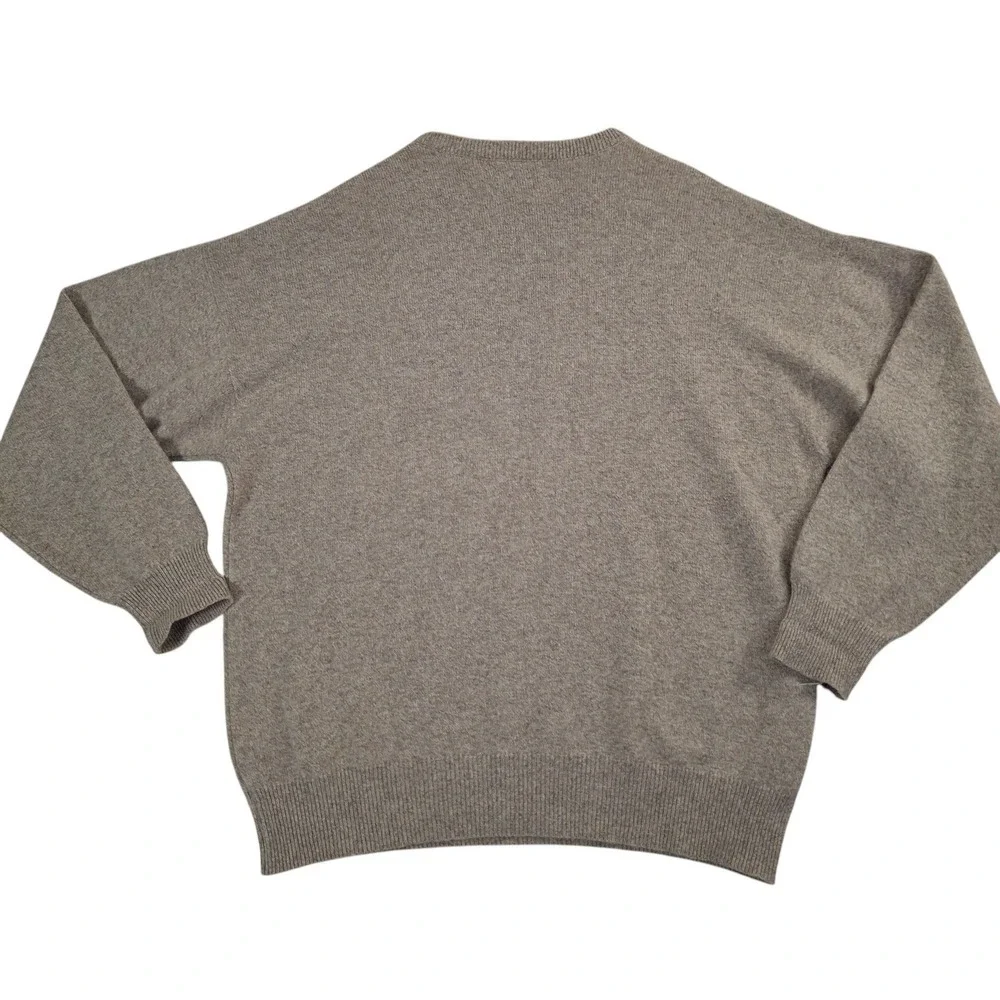 Quills Woollen Market Ireland Argyle Sweater Men's XL Beige Wool Crewneck